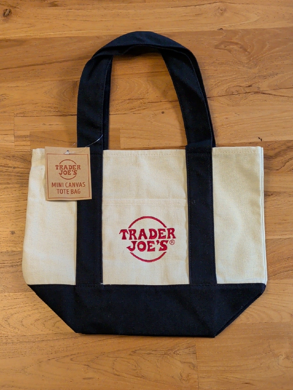 NWT Trader Joe's Navy Blue Mini Tote Bag